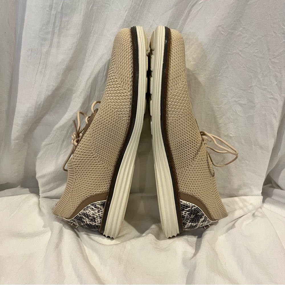 Cole Haan Original Grand Meridian Shoe Women 10 Oxford Oat/Snake Sneaker Loafer